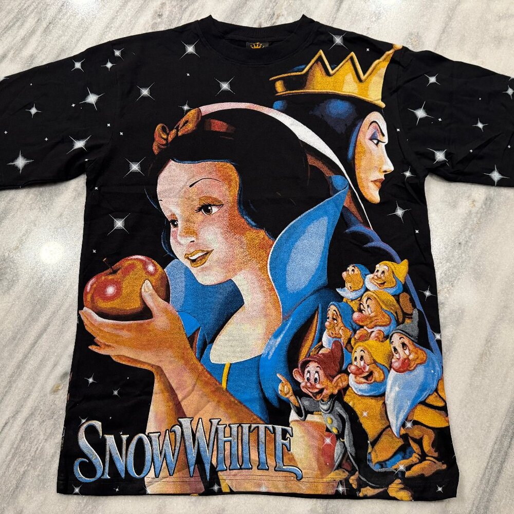 Snow White Disney Movie All Over Print AOP Size XL Modern Double Sided T-Shirt